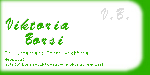 viktoria borsi business card